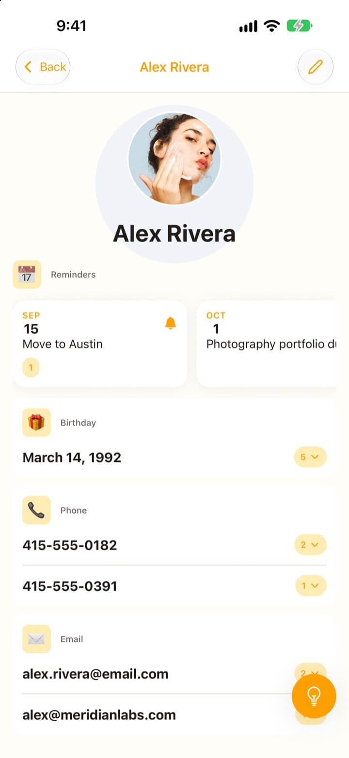 A WarmTies profile for Alex Rivera